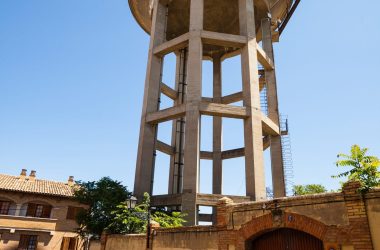 Water tower in the city center. Huesca